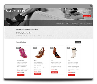 Screenshot of New Online Shop